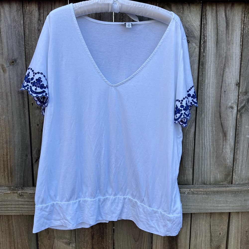 Crown & Ivy cotton blend shirt